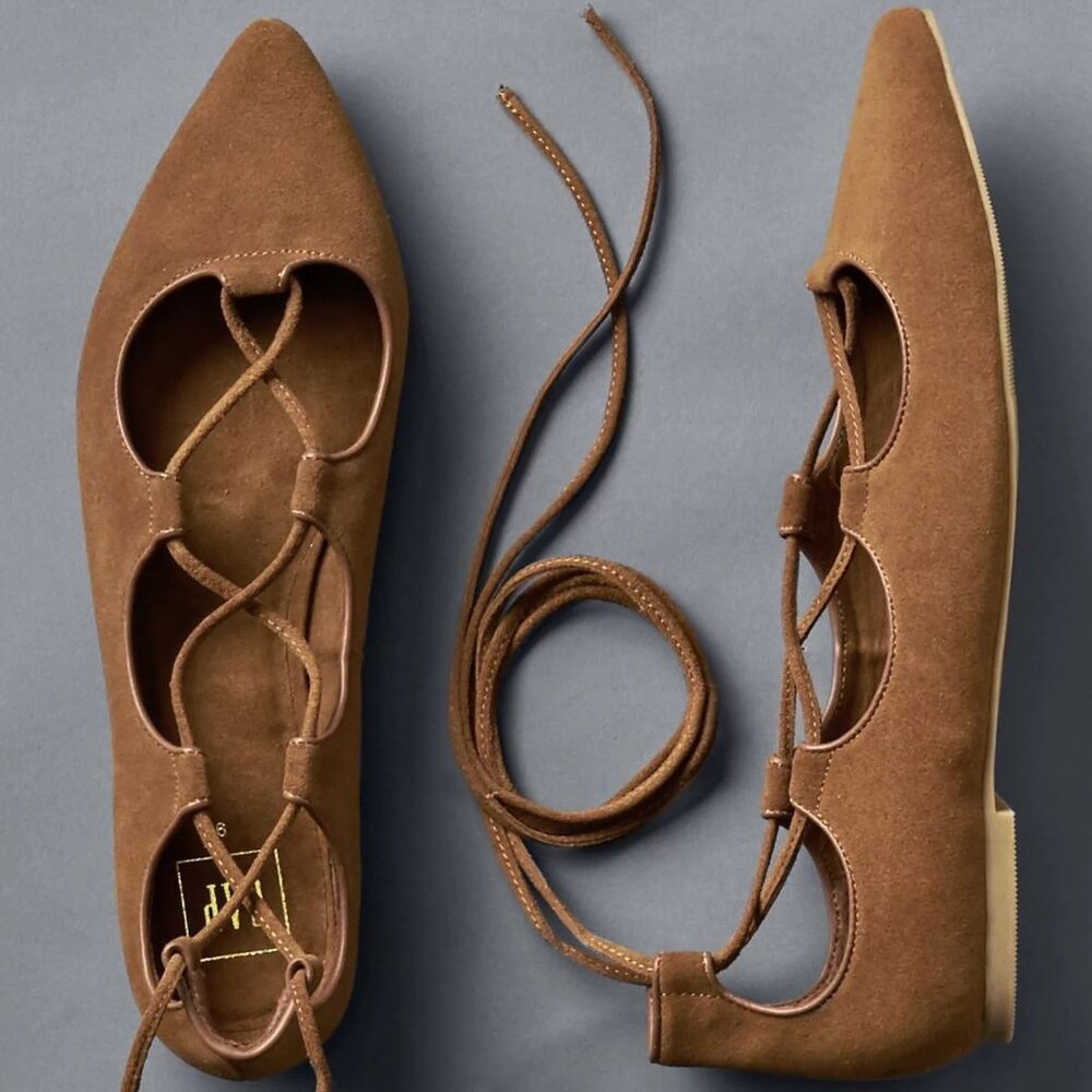 Gap Flats Womens Ankle Tie Shoes